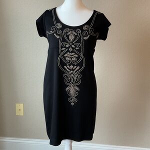 Karen Kane Black Dress with Shimmery Details